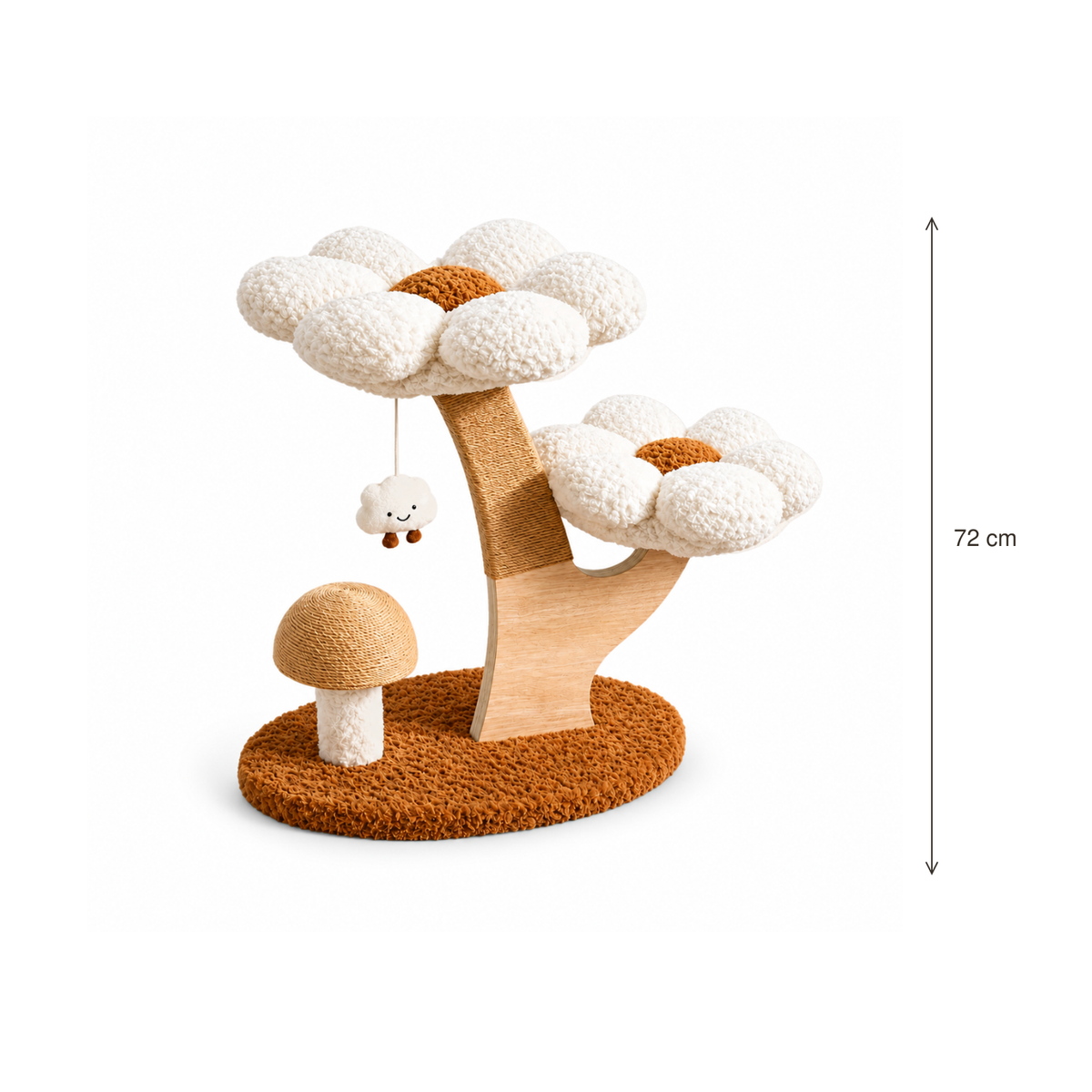 Neko Hanami – Arbre à chat fleuri 2 niveaux – 72 cm — hauteur