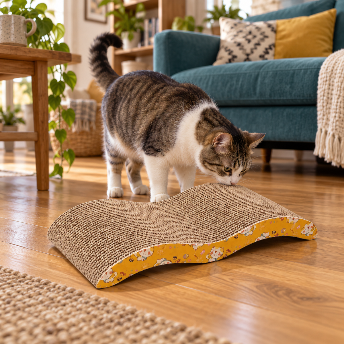 Neko Sofa – Griffoir en carton – Canapé M — mise en situation