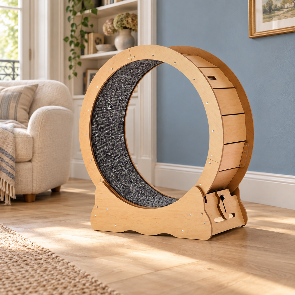 Neko Kuruma – Roue d’exercice pour chat – 75 cm — mise en situation