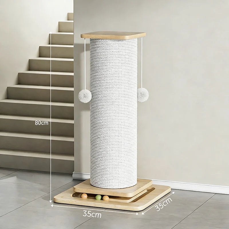 Neko Nobori – Poteau griffoir en bois et sisal 60 ou 80 cm – vue produit 11