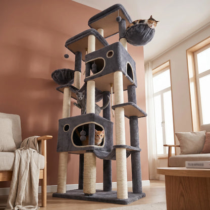 Neko Tora – Arbre à chat XXL 213 cm à 9 niveaux – vue produit 2