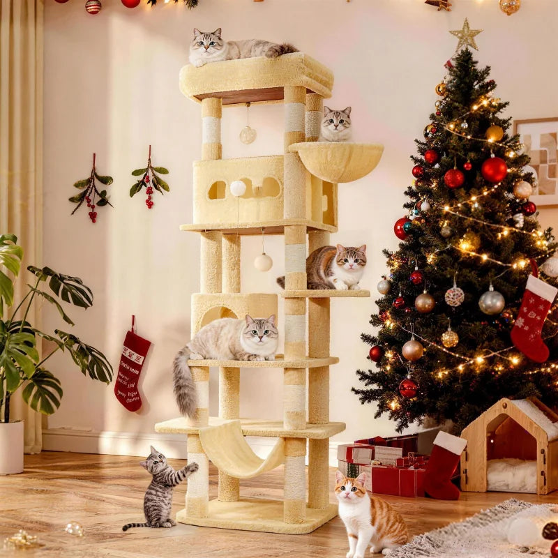 Neko Oki – Arbre à chat 170 cm avec tapis lavable