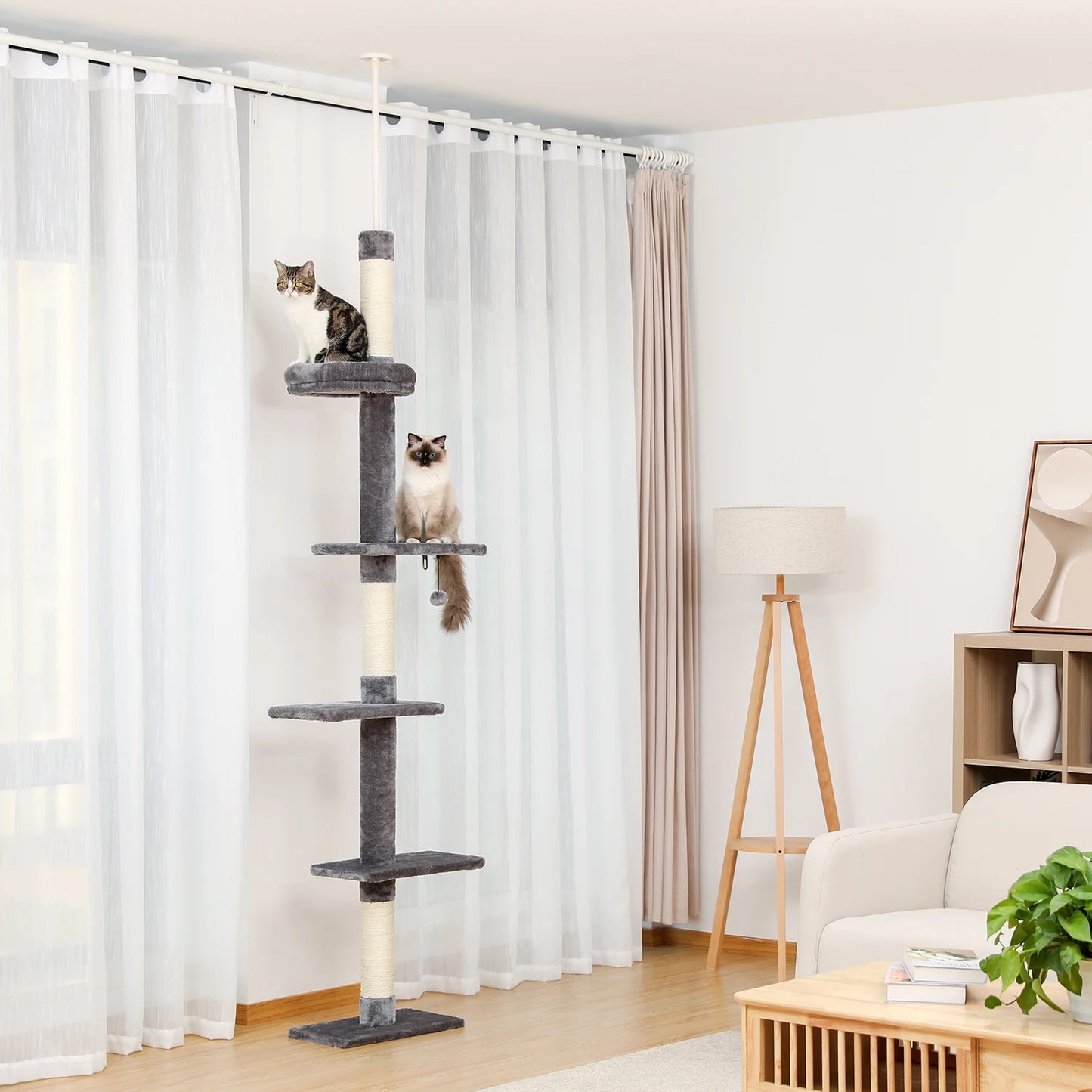 Neko Tenjo – Arbre à chat du sol au plafond réglable – vue 5