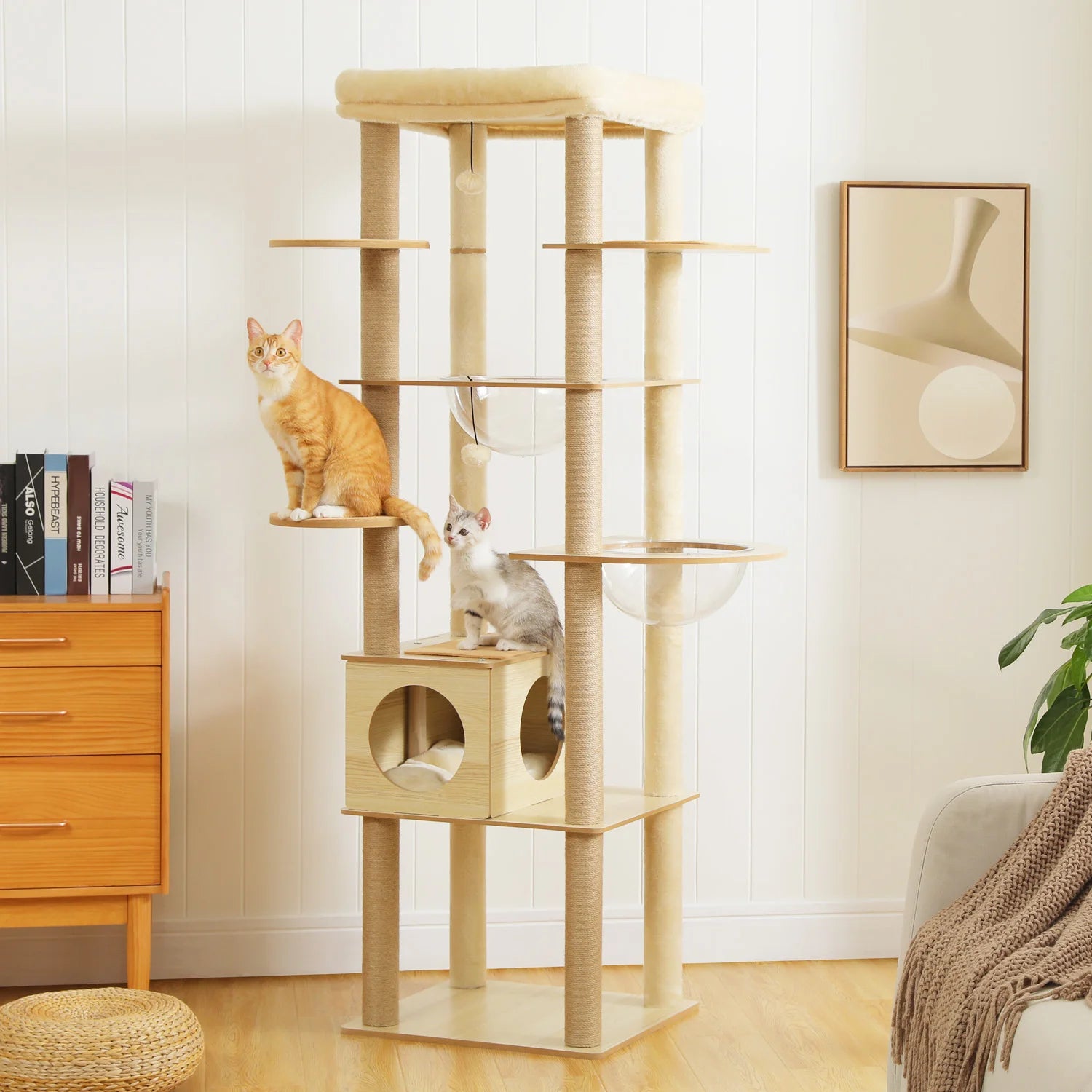 Neko Hayashi – Arbre à chat multi-niveaux 130 à 180 cm – vue produit 6