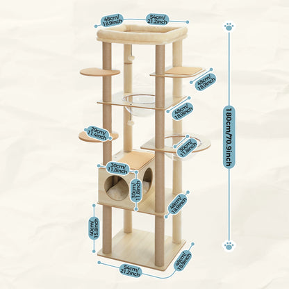 Neko Hayashi – Arbre à chat multi-niveaux 130 à 180 cm – vue produit 13