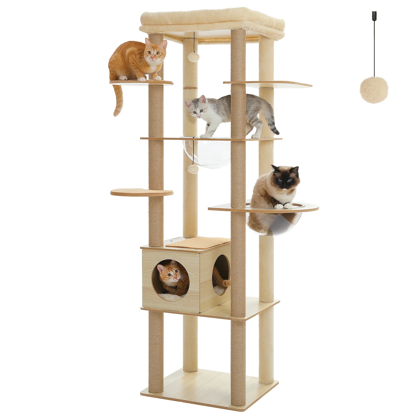 Neko Hayashi – Arbre à chat multi-niveaux 130 à 180 cm – vue produit 19