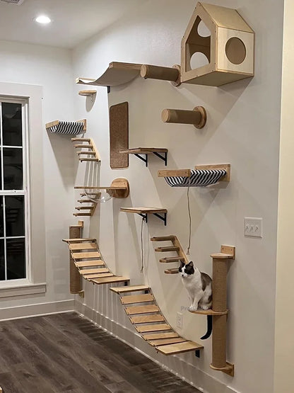 Neko Kabe – Parcours mural en bois et sisal – vue 3