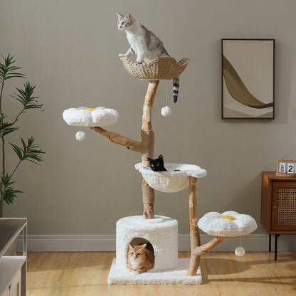 Neko Hana – Arbre à chat avec paniers tressés 150 cm – vue 2