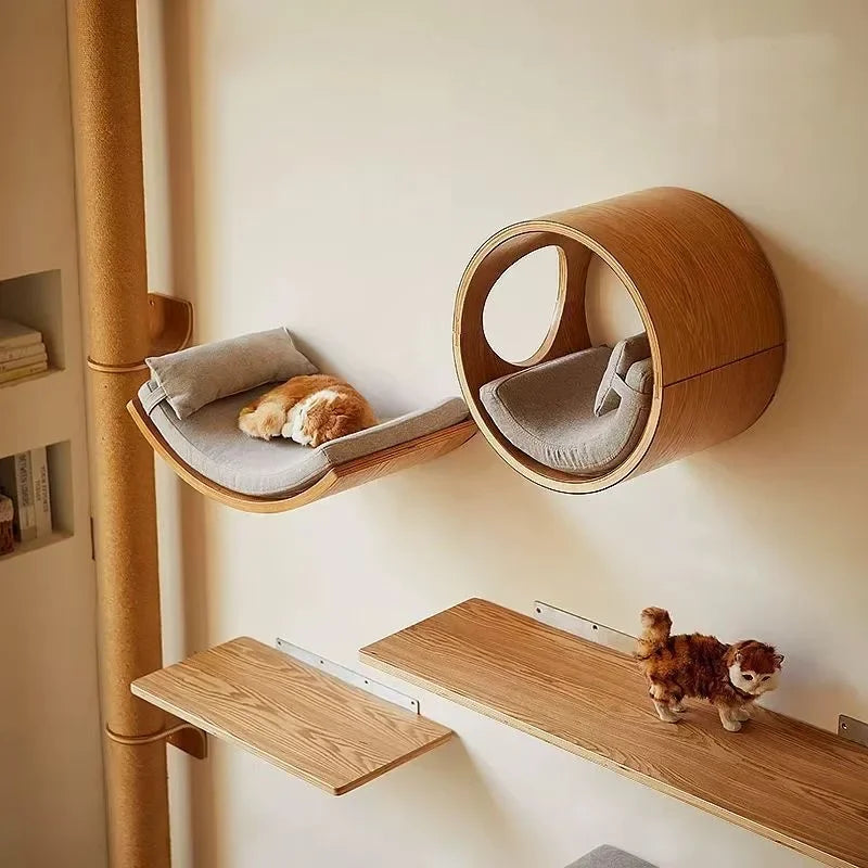 Neko Kabe Natural – Modules muraux en bois et hamac – vue 3
