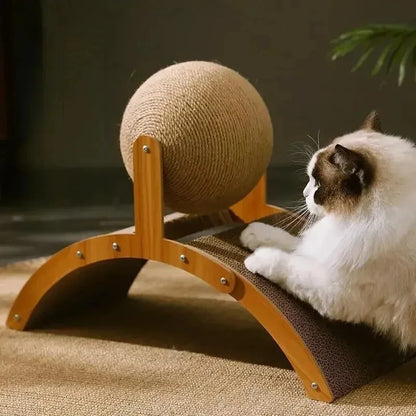 Neko Tama – Griffoir boule 2-en-1 en bois – vue produit 3