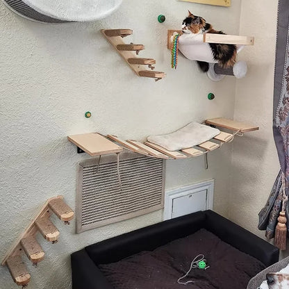 Neko Kabe Natural – Modules muraux en bois et hamac – vue 2