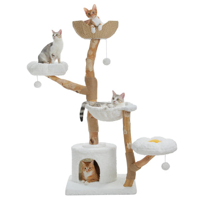 Neko Hana – Arbre à chat avec paniers tressés 150 cm