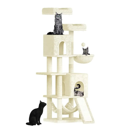 Neko Fuji – Arbre à chat 158 cm avec deux niches – vue 7