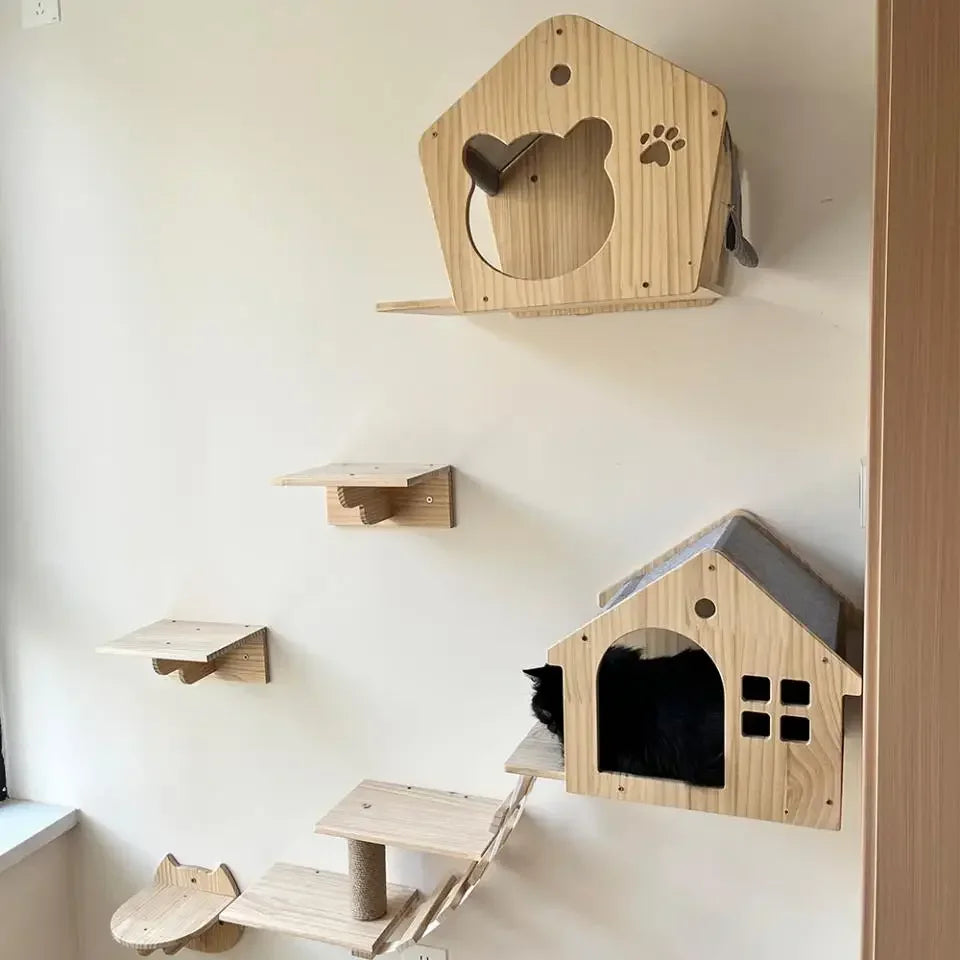 Neko Kabe Natural – Modules muraux en bois et hamac – vue 6