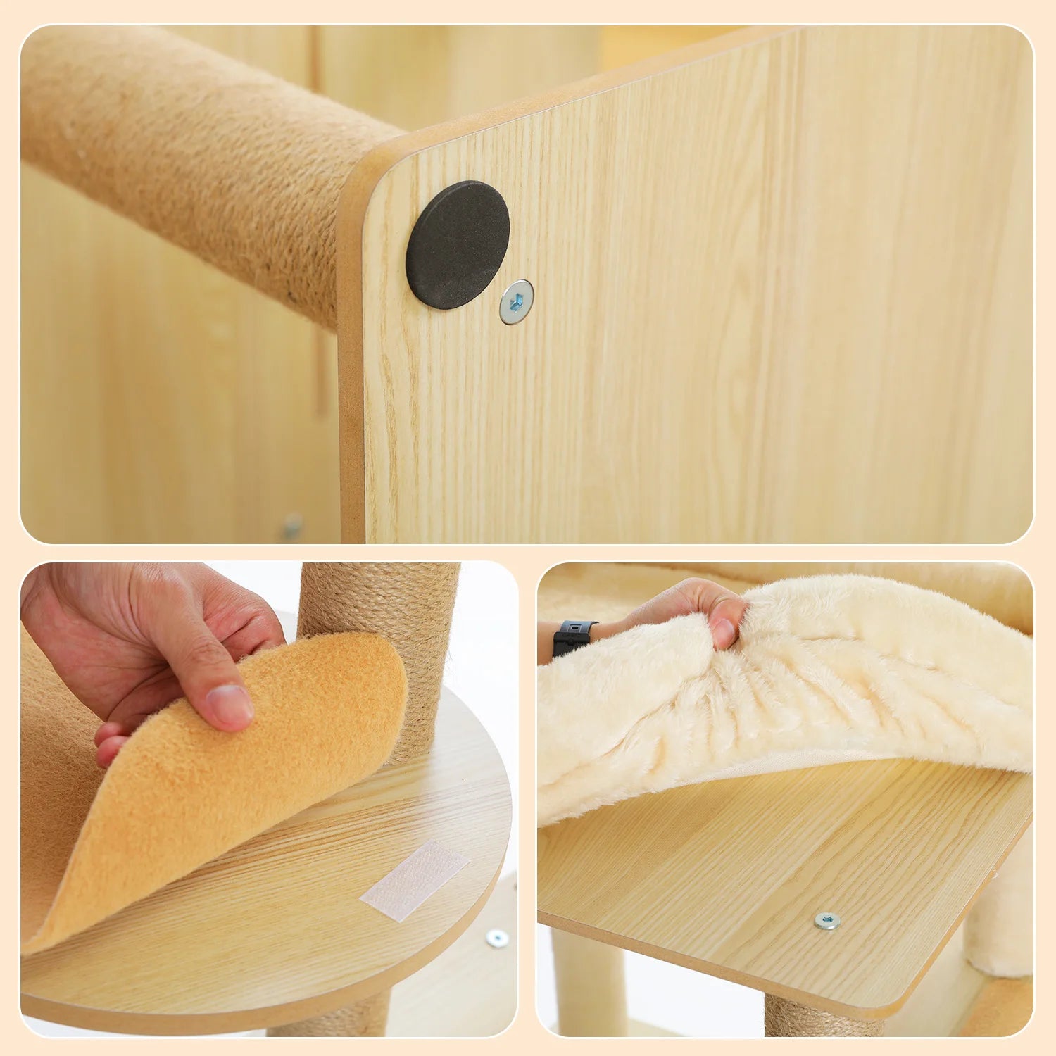 Neko Hayashi – Arbre à chat multi-niveaux 130 à 180 cm – vue produit 18