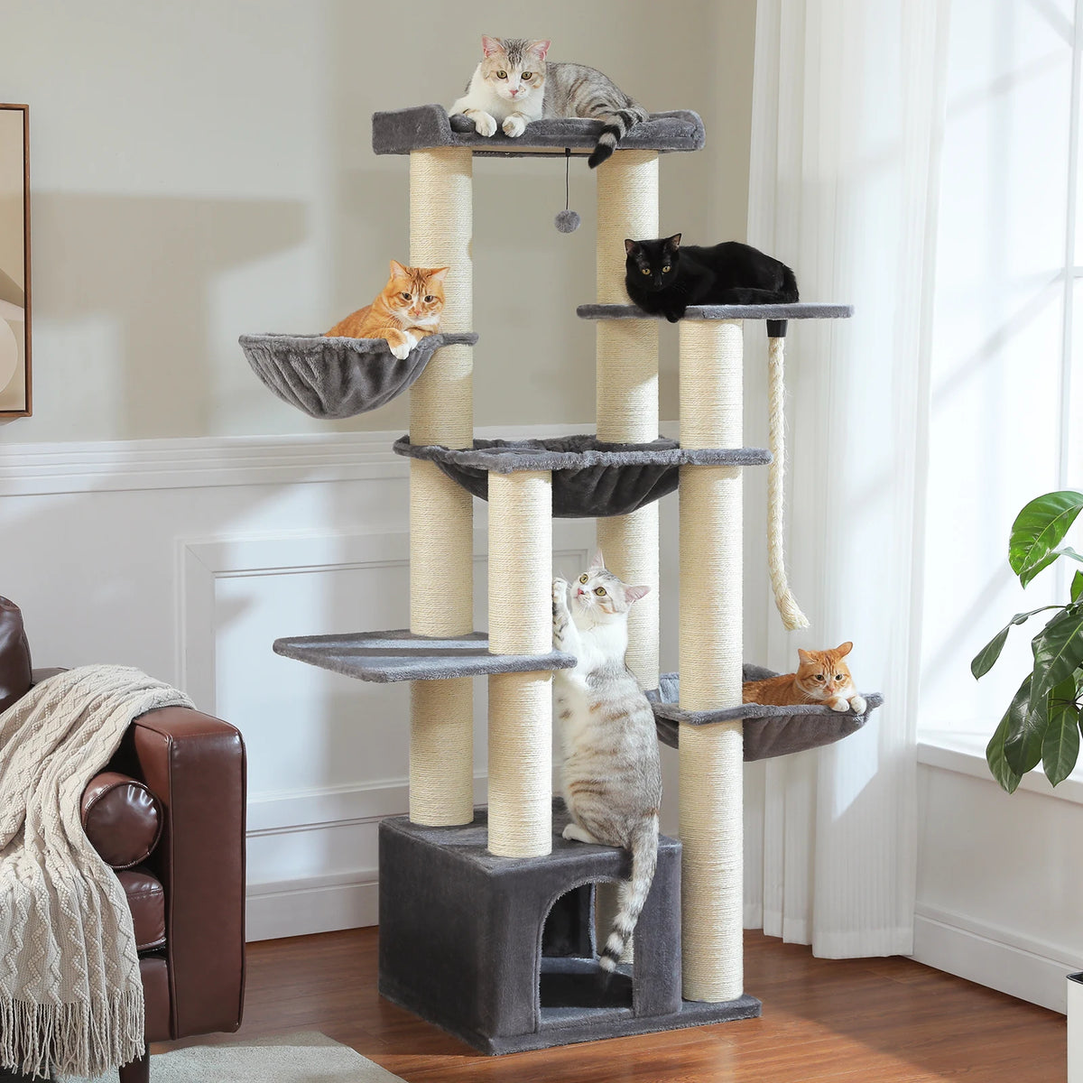 Neko Kuma – Arbre à chat XXL 170 cm pour grands chats – vue 2