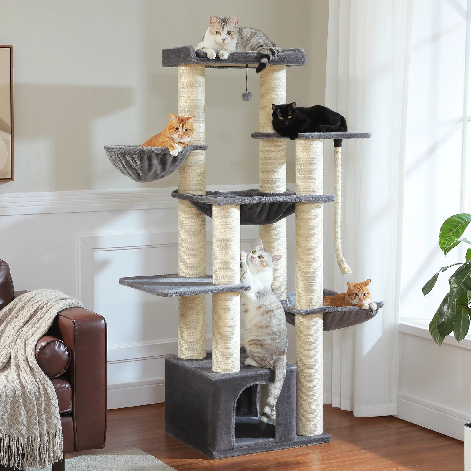 Neko Kuma – Arbre à chat XXL 170 cm pour grands chats – vue 2