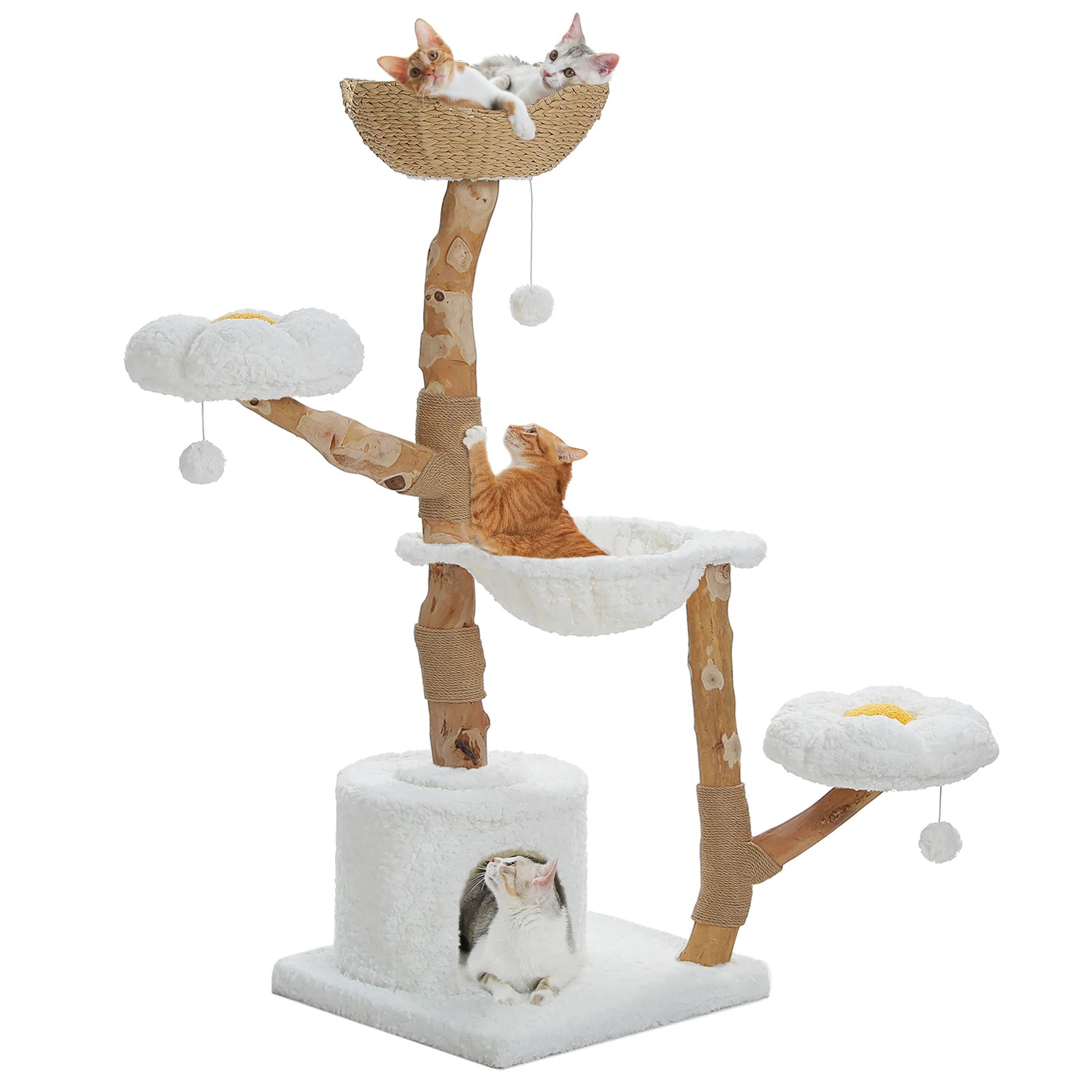 Neko Hana – Arbre à chat avec paniers tressés 150 cm – vue 9