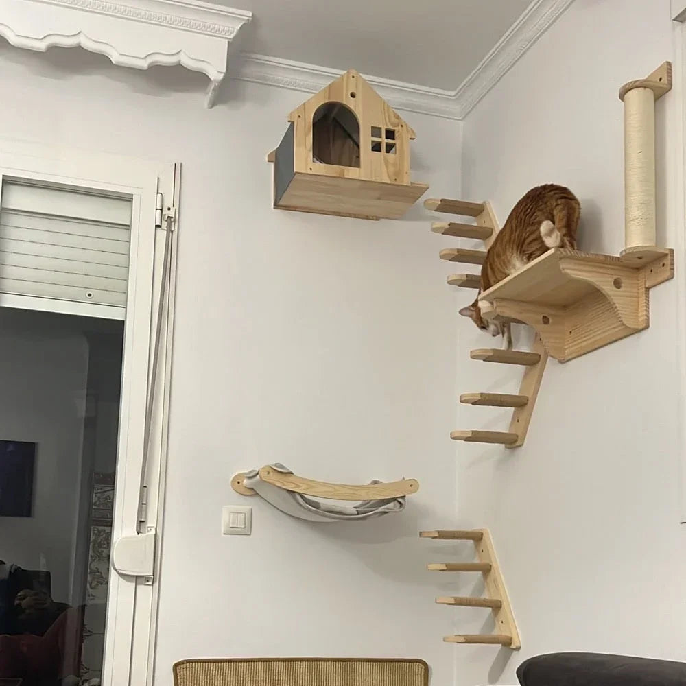 Neko Kabe Natural – Modules muraux en bois et hamac – vue 4