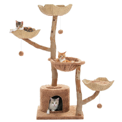 Neko Hana – Arbre à chat avec paniers tressés 150 cm – vue 10