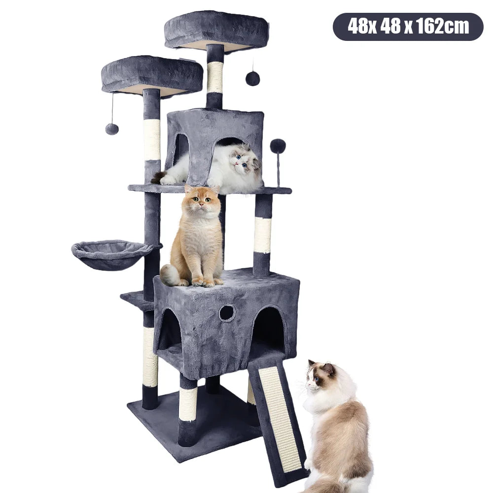 Neko Asobi – Arbre à chat avec niche et hamac – vue produit 7