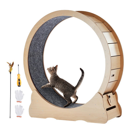 Neko Kuruma – Roue d’exercice en bois pour chat, 75 à 132 cm – vue produit 6