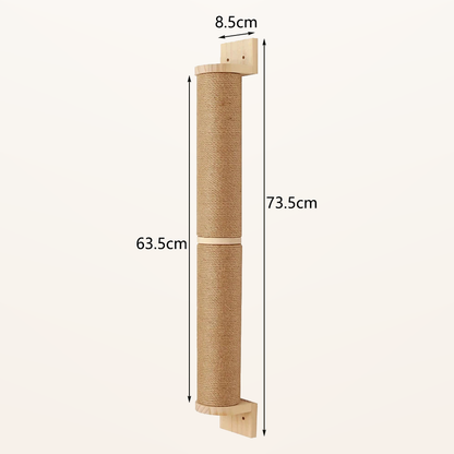 Neko Kumo – Parcours mural modulable pour chat – Grand griffoir – fond beige avec dimensions
