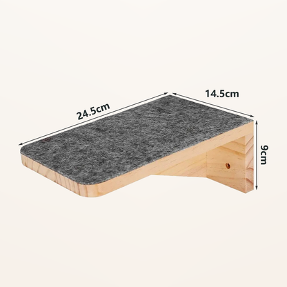 Neko Kumo – Parcours mural modulable pour chat – Marche en feutre – fond beige avec dimensions