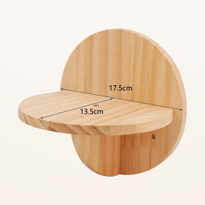 Neko Kumo – Parcours mural modulable pour chat – Marche ronde – fond beige avec dimensions