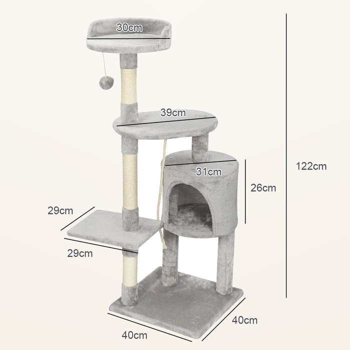 Dimensions du Neko Asobi 122 cm – Modèle 3