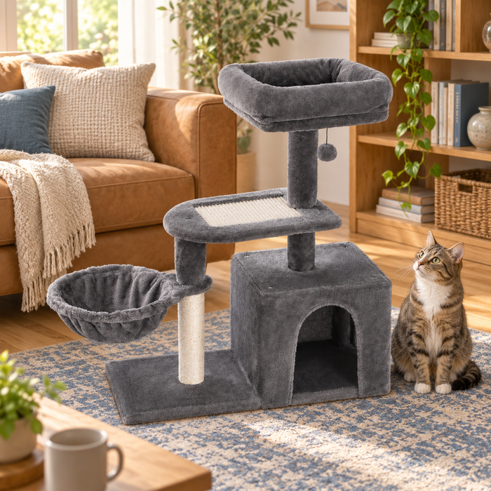 Neko Chibi – Petit arbre à chat modèle B – 80 cm — ambiance 1