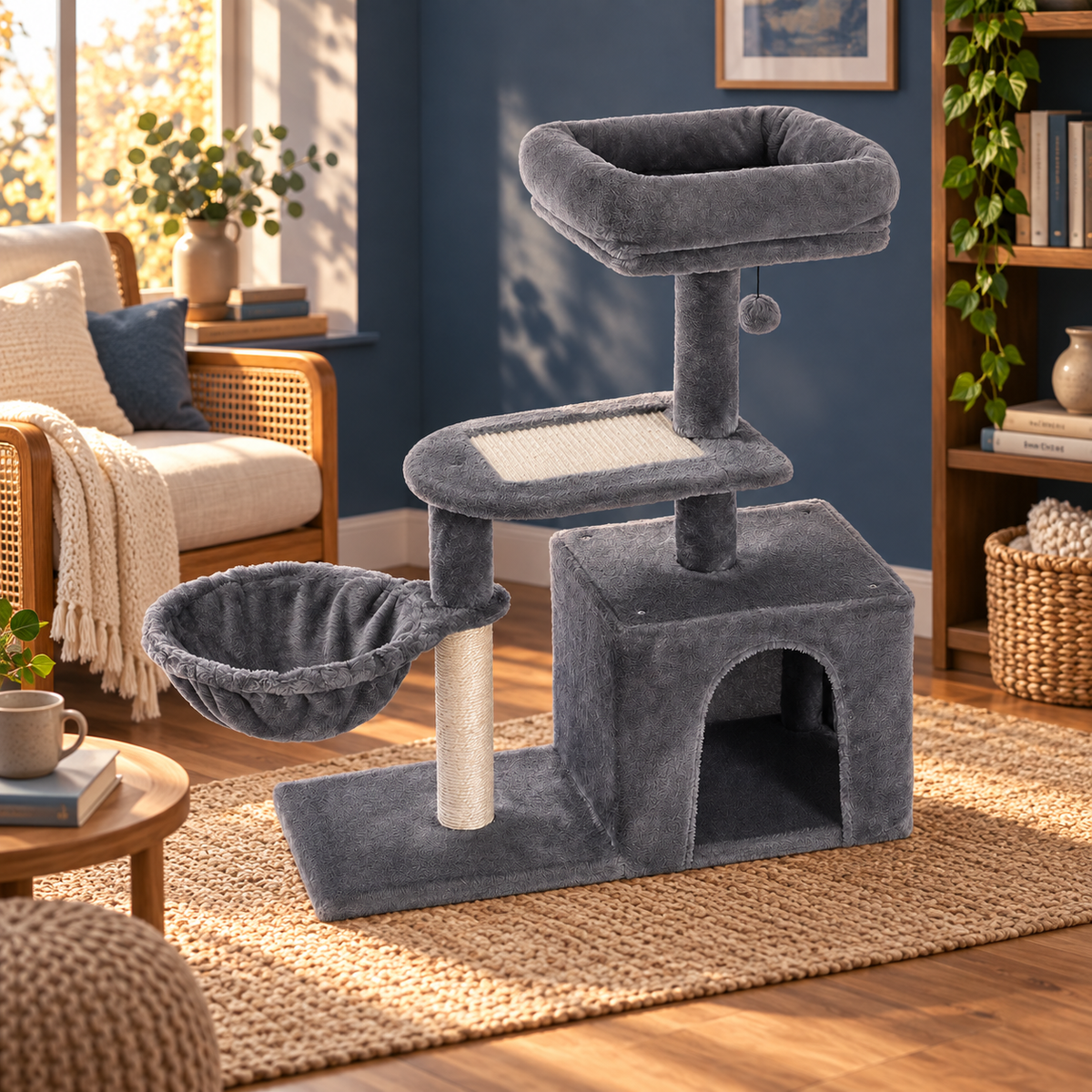 Neko Chibi – Petit arbre à chat modèle B – 80 cm — ambiance 2