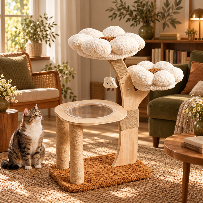 Neko Hanami – Arbre à chat fleuri Capsule 96 cm — ambiance 1