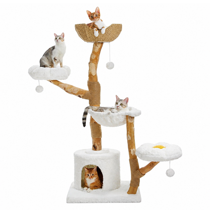 Neko Hana – Arbre à chat avec paniers tressés 150 cm – image principale