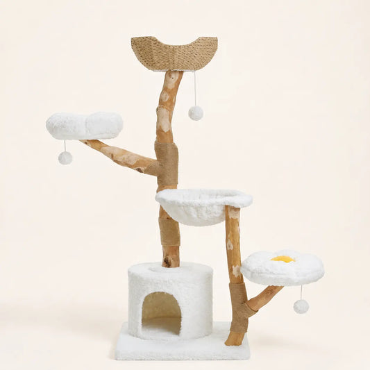 Neko Hana – Arbre à chat avec paniers tressés 150 cm