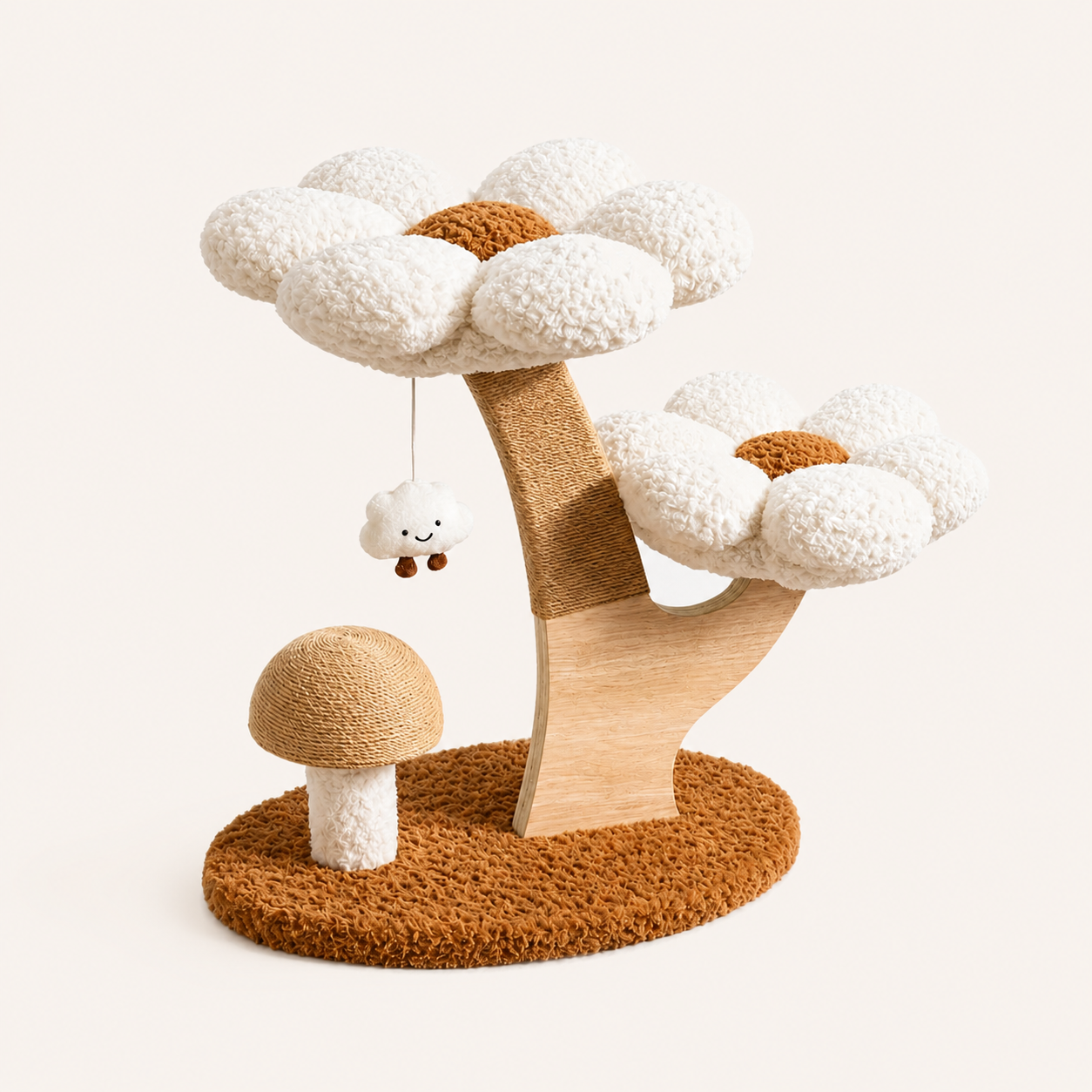 Neko Hanami – 2 niveaux – Blanc – produit seul sur fond beige
