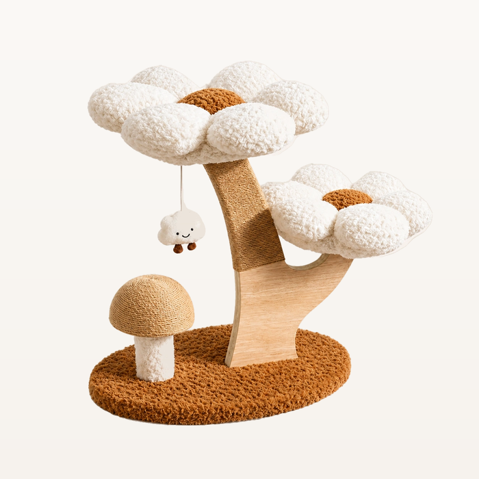 Neko Hanami – 2 niveaux – Blanc – produit seul sur fond beige