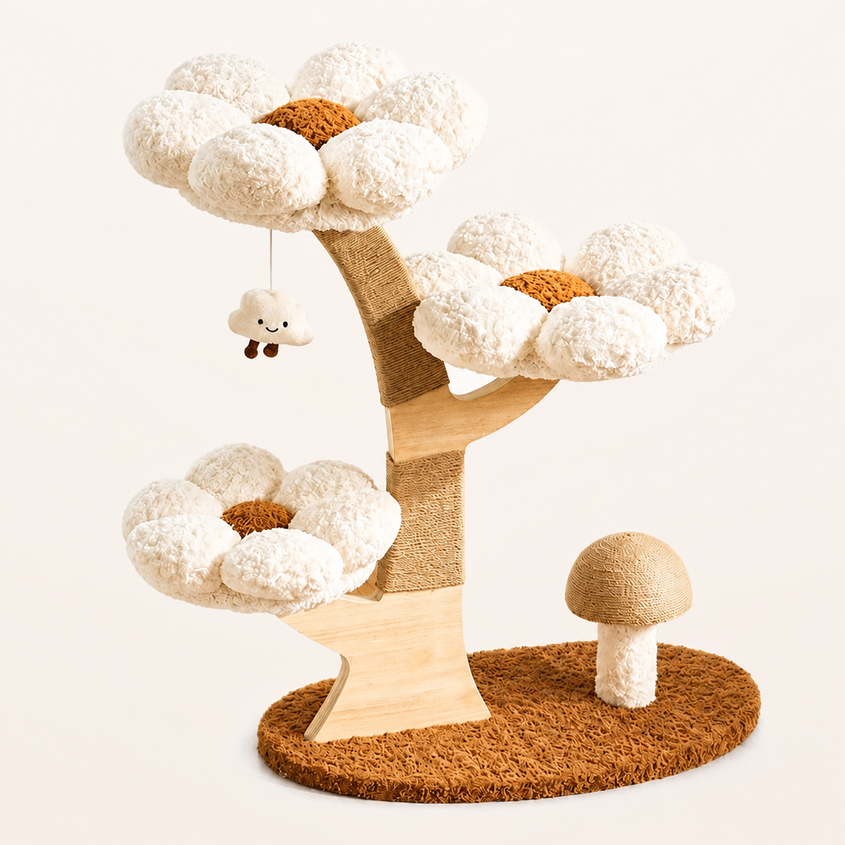 Neko Hanami – 3 niveaux – Blanc – produit seul sur fond beige