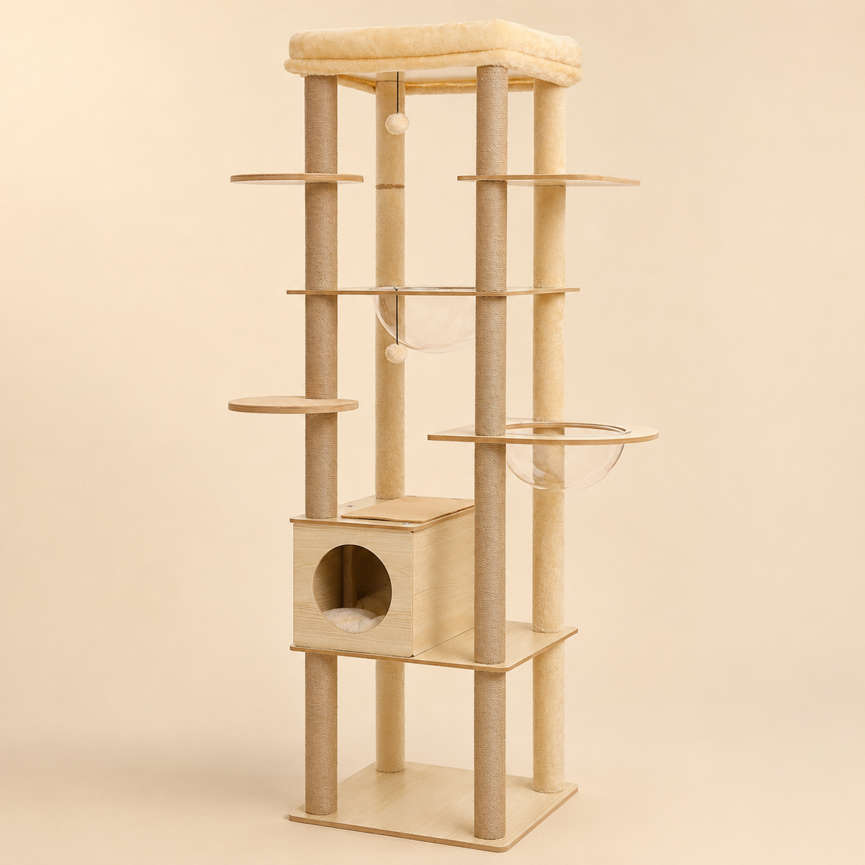 Neko Hayashi AMT0279 beige 180 cm sur fond beige