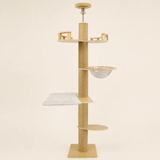 Neko Hinoki – Arbre à chat minimaliste en bois