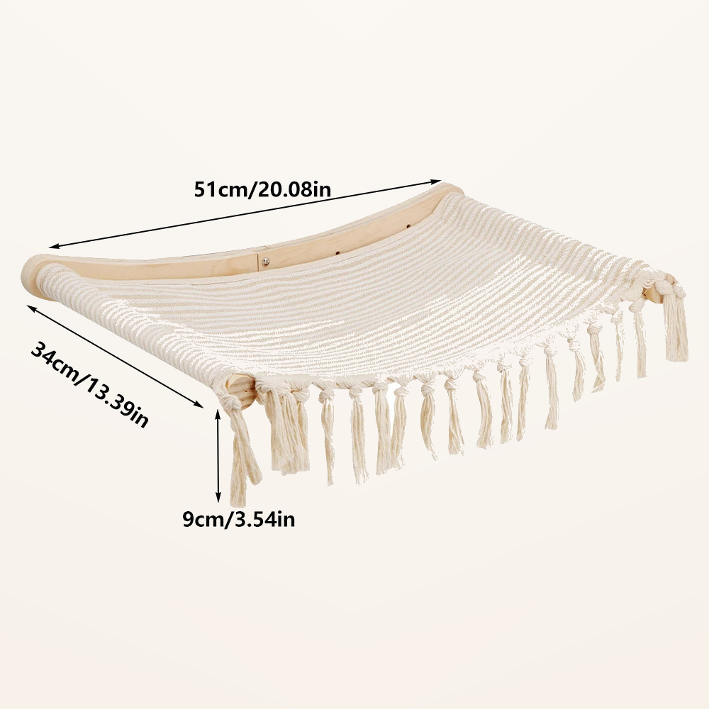 Neko Kabe – Parcours mural en bois et sisal – Module 11 – dimensions