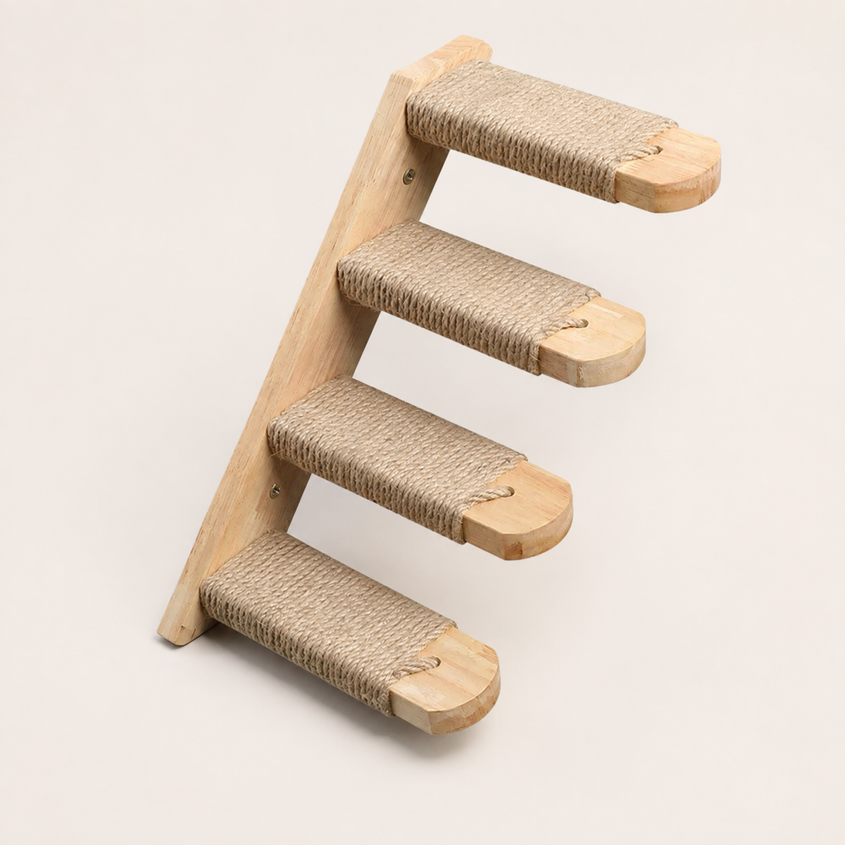 Neko Kabe Natural – Escalier gauche – module mural sur fond beige