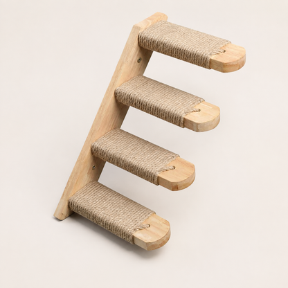 Neko Kabe Natural – Escalier gauche – module mural sur fond beige