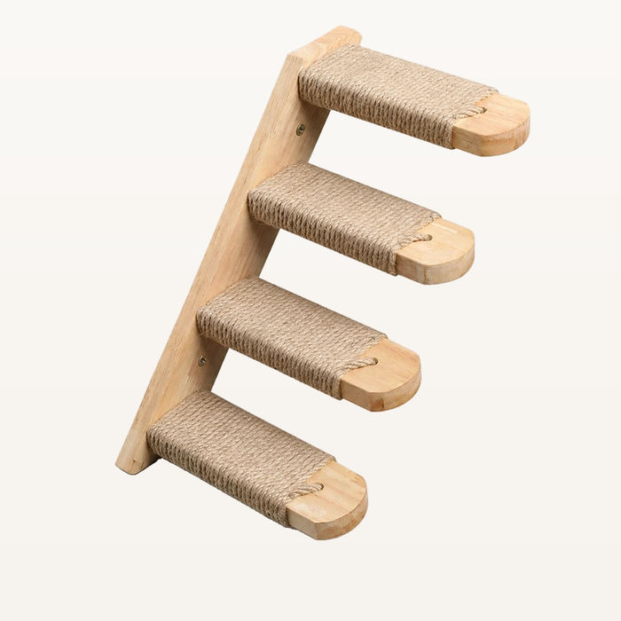 Neko Kabe Natural – Escalier gauche – module mural sur fond beige