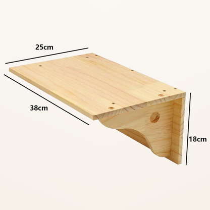 Neko Kabe Natural – Modules muraux en bois et hamac – Grande plateforme – dimensions