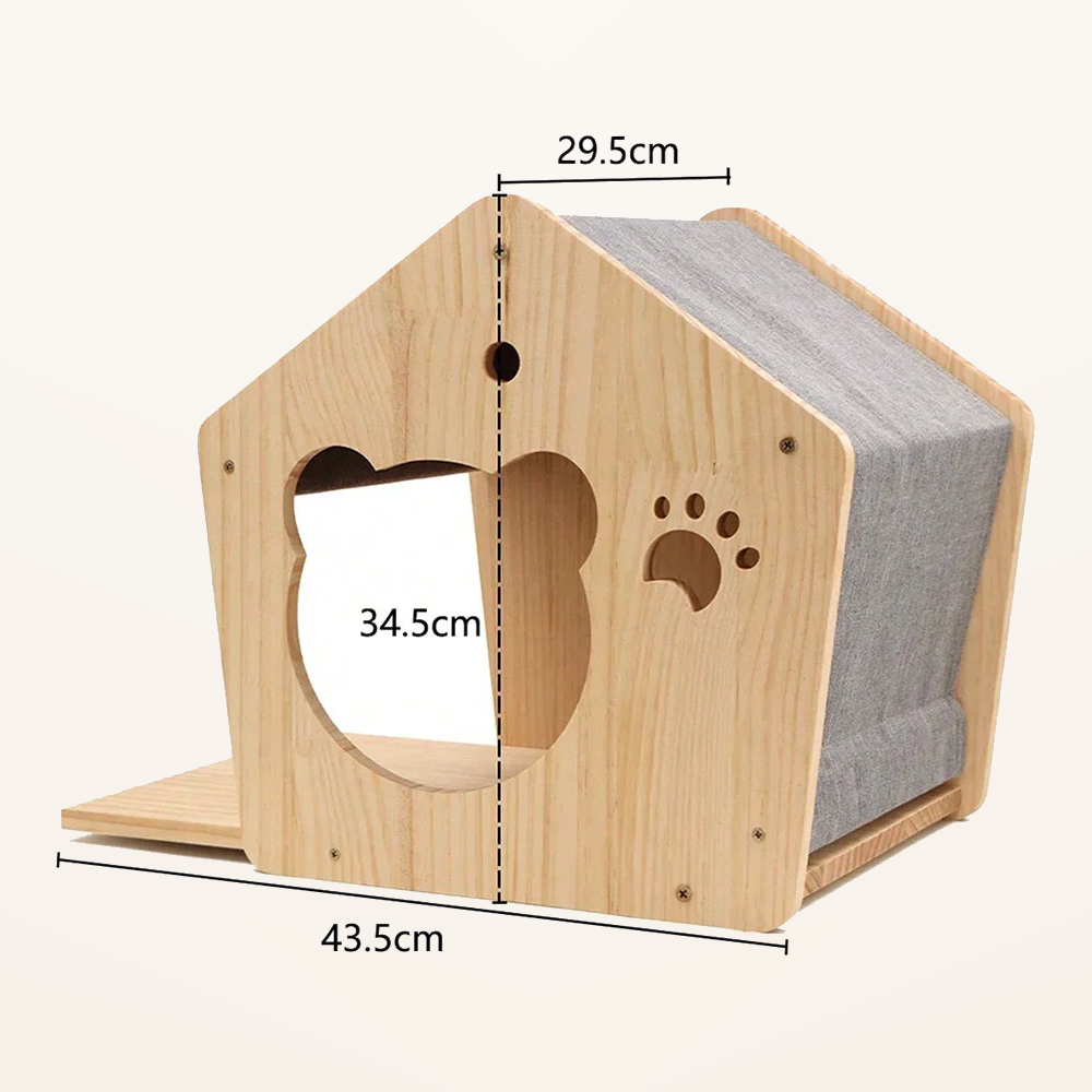 Neko Kabe Natural – Modules muraux en bois et hamac – Niche A – dimensions