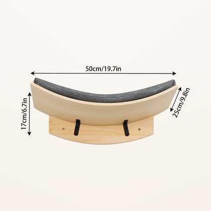 Neko Kabe Natural – Modules muraux en bois et hamac – Plateforme A – dimensions