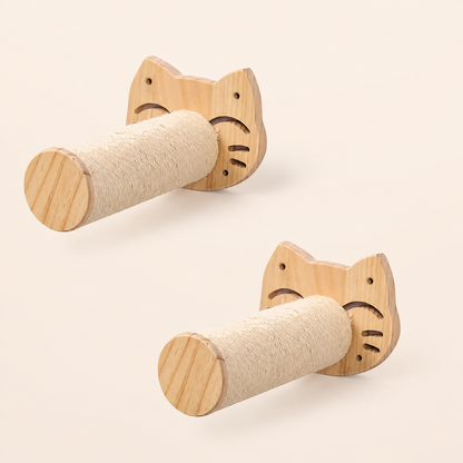 Neko Kabe Plus – Lot de 2 griffoirs B – module mural sur fond beige