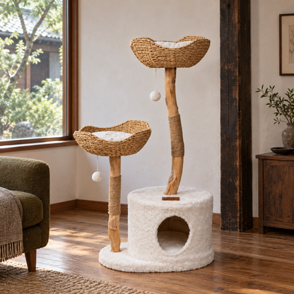 Neko Kago — configuration photographiée mise en situation dans un intérieur d’inspiration japonaise