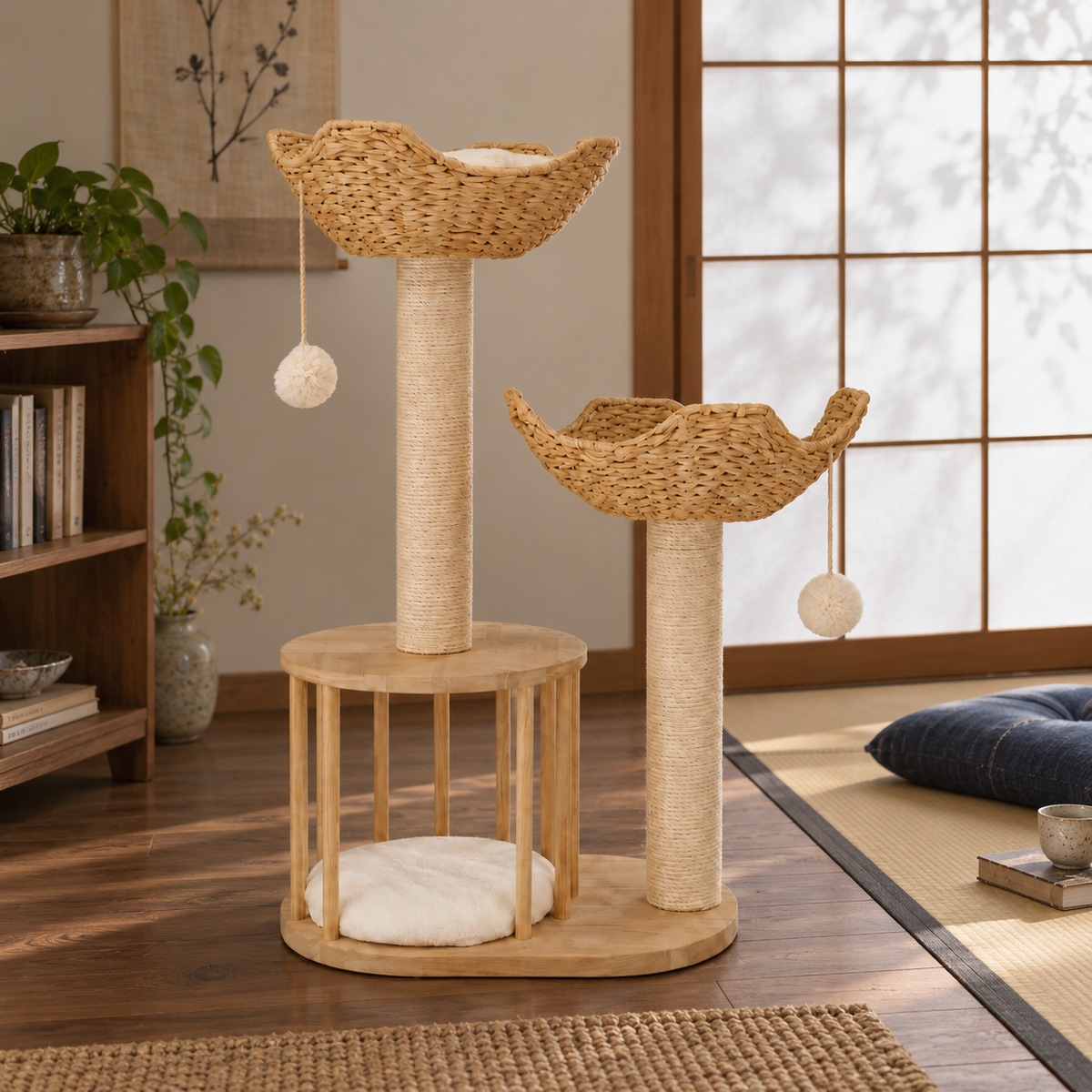 Neko Kiri — configuration photographiée mise en situation dans un intérieur d’inspiration japonaise